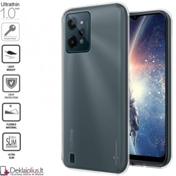 Silikoninis dėklas 1.0 mm storio - permatomas (Realme C31)